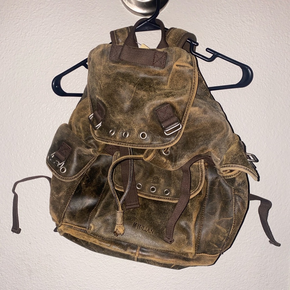 Vintage (NEW/UnUsed) Wilsons Leather M Julian Suede Khaki Brown Backpack